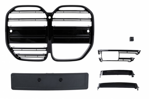 Κεντρικές Γρίλιες Νεφρών Κατάλληλες Για Bmw Σειρά 4 G22 Coupe G23 Cabrio (2020-Επειτα) Μαύρες