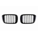 Κεντρικές Γρίλιες Νεφρών Κατάλληλες Για Bmw X3 G01 (11.2017-2021) X4 G02 (02.2018-2021) Διπλή Ρίγα Σε Μαύρο Χρώμα Πιάνου