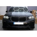 Κεντρικές Γρίλιες Νεφρών Κατάλληλες Για Bmw X5 G05 (2018-και μετά) Διπλή Ρίγα M Design Piano Black
