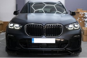 Κεντρικές Γρίλιες Νεφρών Κατάλληλες Για Bmw X5 G05 (2018-και μετά) Διπλή Ρίγα M Design Piano Black