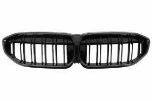 Κεντρικές Γρίλιες Νεφρών Με Led Κατάλληλες Για Bmw Σειρά 3 G20 Sedan G21 Touring (2019-2022) Piano Black