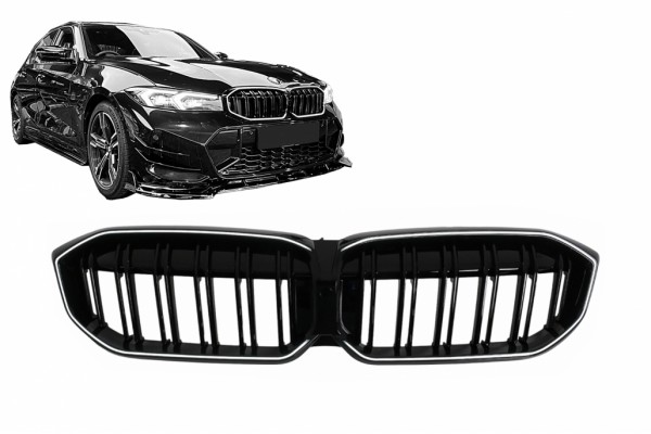 Κεντρικές Γρίλιες Νεφρών Με Led Κατάλληλες Για Bmw Σειρά 3 G20 Sedan G21 Touring Lci (2023-2025) Piano Black Κεντρικές Γρίλιες Νεφρών Με Led Κατάλληλες Για Bmw Σειρά 3 G20 Sedan G21 Touring Lci (2023-2025) Piano Black