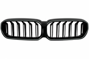 Κεντρικές Γρίλιες Νεφρών Με Led Κατάλληλες Για Bmw Σειρά 5 G30 G31 Lci (07.2020-2023) Διπλή Ρίγα Σχεδίασης Πιάνου Μαύρο