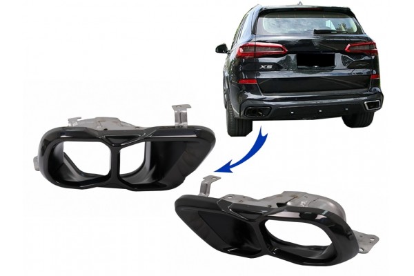 Μπούκες Σιγαστήρα Εξάτμισης Κατάλληλες Για Bmw X5 G05 X6 G06 X7 G07 M-Package (2018-και μετά) M Sport Design