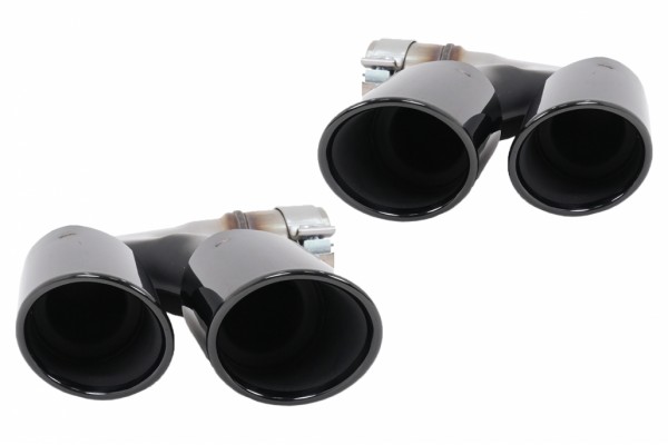 Μπούκες Σιγαστήρα Εξάτμισης Κατάλληλες Για Bmw X5 G05 X6 G06 X7 G07 40i M-Package (2018-και μετά) Μαύρο