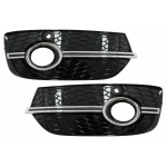 Καλύμματα Φώτων ομίχλης, Πλαϊνές γρίλιες, Κατάλληλα Για Audi Q3 8U (2011-2014) Rs Design Piano Black Chrome