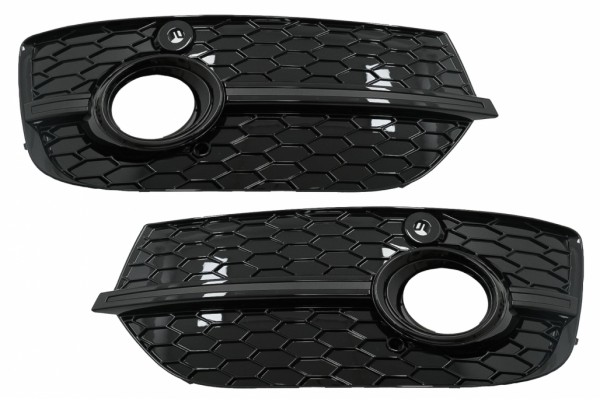 Καλύμματα Φώτων Ομίχλης Για Πλευρικές Γρίλιες Κατάλληλα Για Audi Q3 8U (2011-2014) Rs Design Piano Black