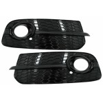 Καλύμματα Φώτων Ομίχλης Για Πλευρικές Γρίλιες Κατάλληλα Για Audi Q5 Suv 8R Facelift (2012-2016) Full Black Rs Design