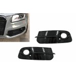 Καλύμματα Φώτων Ομίχλης Για Πλευρικές Γρίλιες Κατάλληλα Για Audi Q5 Suv 8R Facelift (2012-2016) Full Black Rs Design