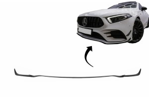 Προέκταση Χείλους Μπροστινού Προφυλακτήρα Κατάλληλη Για Mercedes A-Class W177 V177 (04.2018-2022) A35 Design Black Edition