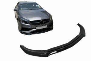 Προέκταση Χείλους Μπροστινού Προφυλακτήρα Κατάλληλη Για Mercedes A-Class W176 Amg Facelift (2015-2018) Piano Black