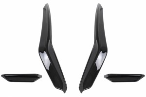 Πτερύγια Εμπρός Προφυλακτήρα Κατάλληλα Για Vw Golf 8 Mk8 Mqb Gti / R-Line (2020-Επειτα) Piano Black