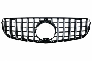 Κεντρική Μάσκα Εμπρός Κατάλληλη Για Mercedes Glc X253 C253 (2015-2018) Gt R Panamericana Look Chrome