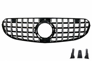 Κεντρική Μάσκα Εμπρός Κατάλληλη Για Mercedes Glc X253 C253 Facelift (2020-2021) Standard&OFF-ROAD Gtr Panamericana Design Χρωμίου