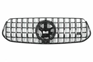 Κεντρική Μάσκα Εμπρός Κατάλληλη Για Mercedes Gle Suv W167 V167 Gle Coupe C167 Sport Package (2019-06.2023) Gtr Panamericana Design Σε Γυαλιστερό Μαύρο Και Χρώμιο