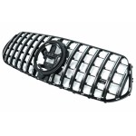 Κεντρική Μάσκα Εμπρός Κατάλληλη Για Mercedes Gle Suv W167 V167 Gle Coupe C167 Sport Package (2019-06.2023) Gtr Panamericana Design Σε Γυαλιστερό Μαύρο Και Χρώμιο