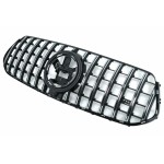 Κεντρική Μάσκα Εμπρός Κατάλληλη Για Mercedes Gle Suv W167 V167 Gle Coupe C167 Sport Package (2019-06.2023) Gtr Panamericana Design Σε Γυαλιστερό Μαύρο Και Χρώμιο