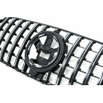 Κεντρική Μάσκα Εμπρός Κατάλληλη Για Mercedes Gle Suv W167 V167 Gle Coupe C167 Sport Package (2019-06.2023) Gtr Panamericana Design Σε Γυαλιστερό Μαύρο Και Χρώμιο