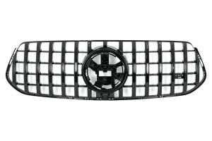 Κεντρική Μάσκα Εμπρός Κατάλληλη Για Mercedes Gle Suv W167 V167 Gle Coupe C167 Sport Package (2019-06.2023) Gtr Panamericana Design All Black