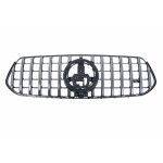 Κεντρική Μάσκα Εμπρός Κατάλληλη Για Mercedes Gle Suv W167 V167 Gle Coupe C167 Sport Package (2019-06.2023) Gtr Panamericana Design Σε Γυαλιστερό Μαύρο Και Χρώμιο