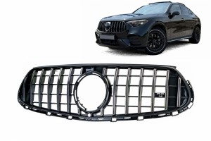 Κεντρική Μάσκα Εμπρός Κατάλληλη Για Mercedes GLC-Class Suv X254 Coupe C254 (2022-2027) Gtr Design