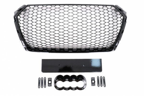 Μπροστινή Μάσκα Κατάλληλη Για Audi A4 B9 8W (2016-2018) Sedan Avant Rs Design Gloss Black Μπροστινή Μάσκα Κατάλληλη Για Audi A4 B9 8W (2016-2018) Sedan Avant Rs Design Gloss Black