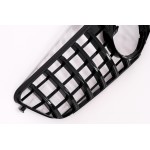 Μπροστινή Μάσκα Κατάλληλη Για Mercedes C-Class W204 S204 Limousine Station Wagon (2007-2014) GT-R Panamericana Design Μαύρο