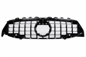 Μπροστινή Μάσκα Κατάλληλη Για Mercedes Cla X118 C118 (2019-05.2023) Piano Black Stripes GT-R Panamericana Design