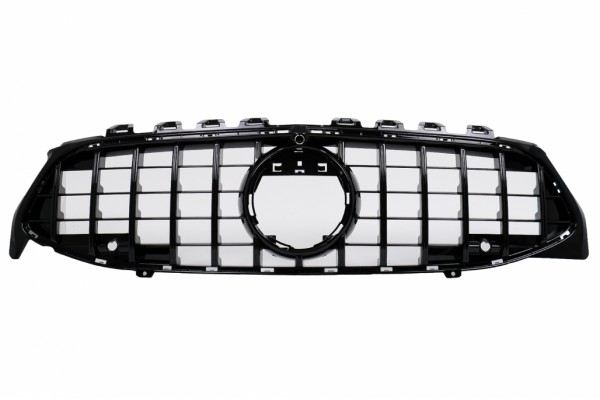 Μπροστινή Μάσκα Κατάλληλη Για Mercedes Cla X118 C118 (2019-05.2023) Piano Black Stripes GT-R Panamericana Design