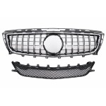 Μπροστινή Μάσκα Κατάλληλη Για Mercedes Cls W218 C218 (2011-2014) X218 Shooting Brake (2012-2014) GT-R Panamericana Design Χρωμίου