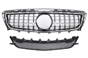 Μπροστινή Μάσκα Κατάλληλη Για Mercedes Cls W218 C218 (2011-2014) X218 Shooting Brake (2012-2014) GT-R Panamericana Design Χρωμίου
