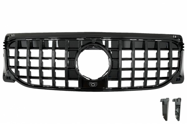 Μπροστινή Μάσκα Κατάλληλη Για Mercedes GLB-Class X247 (2019-2023) GT-R Panamericana Design Piano Black