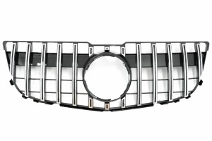 Μπροστινή Μάσκα Κατάλληλη Για Mercedes GLK-Class X204 Facelift (2013-2015) GT-R Panamericana Design Χρωμίου