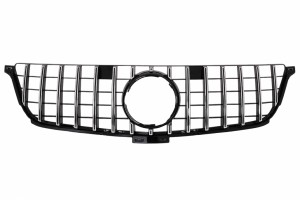 Μπροστινή Μάσκα Κατάλληλη Για Mercedes ML-Class W166 (2012-2014) GT-R Panamericana Design Μαύρο Χρώμιο