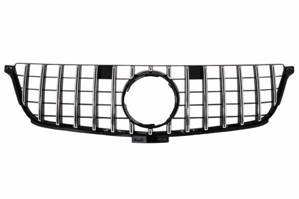 Μπροστινή Μάσκα Κατάλληλη Για Mercedes ML-Class W166 (2012-2014) GT-R Panamericana Design Μαύρο Χρώμιο Μπροστινή Μάσκα Κατάλληλη Για Mercedes ML-Class W166 (2012-2014) GT-R Panamericana Design Μαύρο Χρώμιο