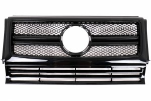 Μπροστινή Μάσκα Κατάλληλη Για Mercedes W463 G-Class (1990-2012) Νέα G65 G63 Design Piano Full Black Edition