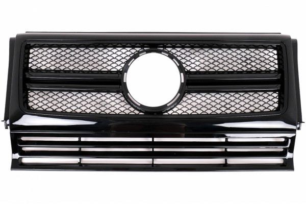 Μπροστινή Μάσκα Κατάλληλη Για Mercedes W463 G-Class (1990-2012) Νέα G65 G63 Design Piano Full Black Edition Μπροστινή Μάσκα Κατάλληλη Για Mercedes W463 G-Class (1990-2012) Νέα G65 G63 Design Piano Full Black Edition