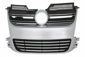 Μπροστινή Μάσκα Κατάλληλη Για Vw Golf 5 V (2003-2007) R32 Design Brushed Aluminum