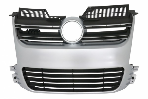 Μπροστινή Μάσκα Κατάλληλη Για Vw Golf 5 V (2003-2007) R32 Design Brushed Aluminum