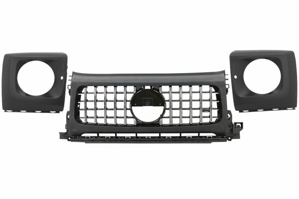 Μπροστινή Μάσκα Με Καλύμματα Προβολέων Κατάλληλη Για Mercedes G-Class W464 W463A G63 Amg (06.2018-up) GT-R Panamericana Design Μπροστινή Μάσκα Με Καλύμματα Προβολέων Κατάλληλη Για Mercedes G-Class W464 W463A G63 Amg (06.2018-up) GT-R Panamericana Design