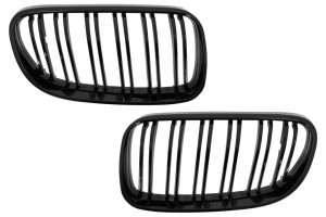 Μάσκες Εμπρός "νεφρών" Κατάλληλες Για Bmw Σειρά 3 E92 E93 Coupe Cabrio Lci (2010-2015) Διπλής Ρίγας Σε Μαύρο Χρώμα Πιάνου
