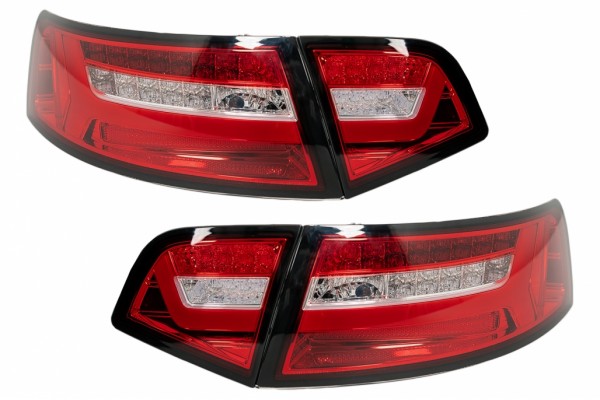 Πίσω Φώτα Led Bar Κατάλληλα Για Audi A6 4F2 C6 Limousine (2008-2011) Κόκκινο, διάφανο, Facelift Design Με Διαδοχικά Δυναμικά Φώτα στροφής.