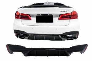 Διαχύτης Πίσω Προφυλακτήρα Κατάλληλος Για Bmw Σειρά 5 G30 G31 Limousine Touring (2017-up) M5 Design Piano Black