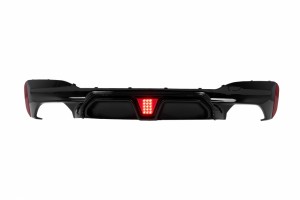 Διαχύτης Πίσω Προφυλακτήρα Με Led Κατάλληλος Για Bmw Σειρά 5 G30 G31 Limousine Touring (2017-2024) M5 Design Piano Black