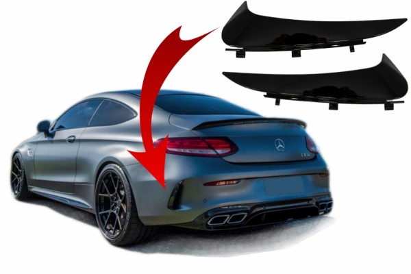 Πίσω προφυλακτήρας, Πλαϊνά πτερύγια, Κατάλληλα Για Mercedes C-Class C205 A205 (2014-2018) Coupe Cabriolet, Μαύρο Πίσω προφυλακτήρας, Πλαϊνά πτερύγια, Κατάλληλα Για Mercedes C-Class C205 A205 (2014-2018) Coupe Cabriolet, Μαύρο