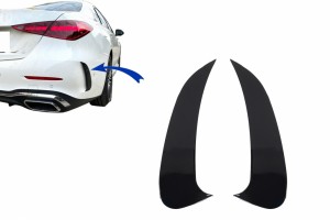 Πτερύγια Πίσω Προφυλακτήρα Κατάλληλα Για Mercedes C Class W206 Sport Line (2021-up) Piano Black