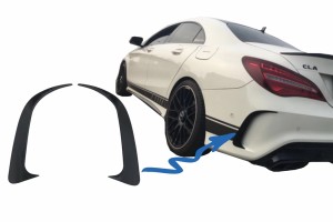 Διαχωριστές Πτερυγίων Πίσω Προφυλακτήρα, Πλευρικοί Αεραγωγοί Canards Κατάλληλες Για Mercedes Cla W117 C117 X117 (2013-2018) CLA45 Design