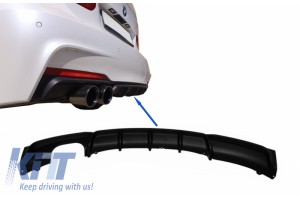 Διαχύτης Πίσω Αεροτομής Προφυλακτήρα Κατάλληλος Για Bmw Σειρά 3 F30 F31 (2011-και μετά) M-Performance Design Αριστερή Έξοδος