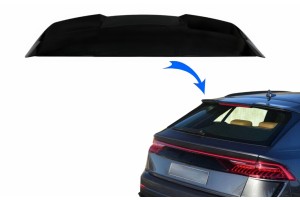 Πίσω Αεροτομή Οροφής Κατάλληλη Για Audi Q8 Suv (2018-και μετά) Rs Design Piano Black