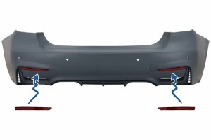 Κόκκινοι Ανακλαστήρες Κατάλληλοι Μόνο Για Bmw Σειρά 3 F30 (2011-2019) Πίσω Προφυλακτήρας M3 Sport Design